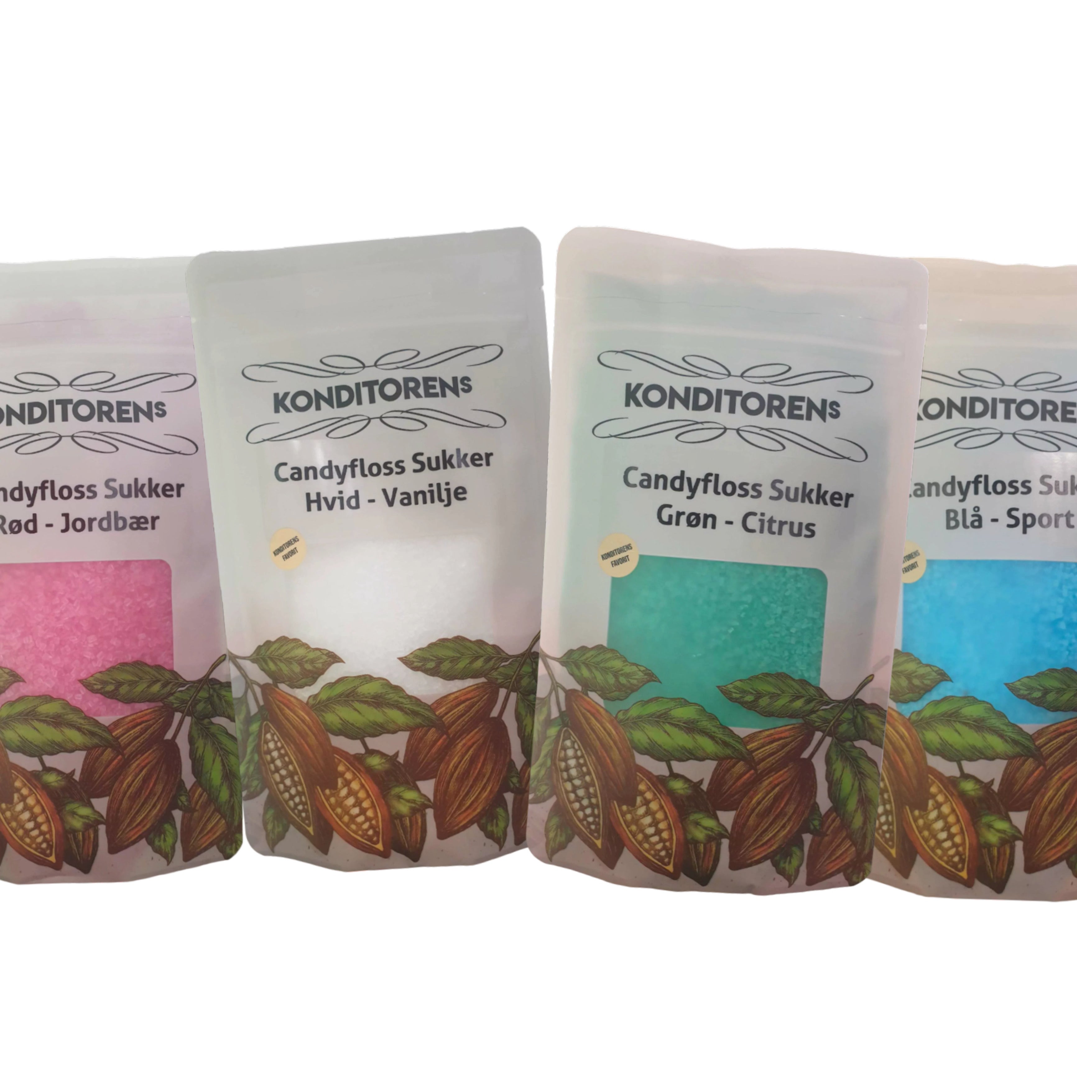 Candyfloss Sukker – Flere Smagsvarianter (250 g)